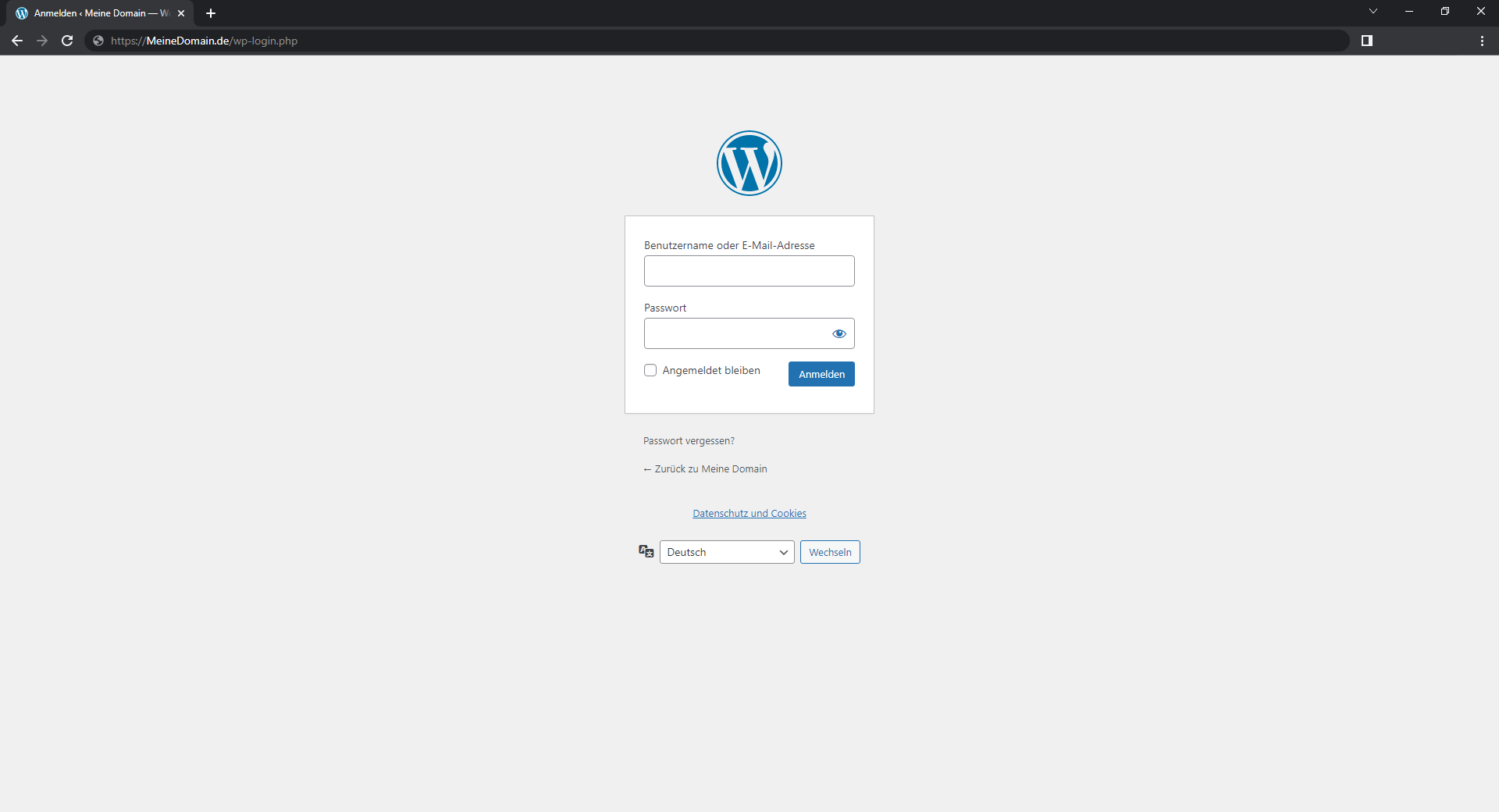 WordPress Backend Login